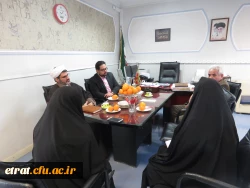 بازدید حجه الاسلام و المسلمین  آقای ماسوری رئیس  محترم اداره گسترش و فرهنگ دینی و اخلاقی سازمان مرکزی دانشگتاه فرهنگیان و آقای عربان  کارشناس محترم آن اداره  از مرکز آموزش عالی فرهنگیان عترت 3