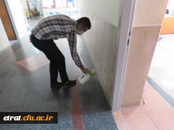 ضدعفونی کردن مرکز در جهت پیشگیری از ویروس کرونا 5