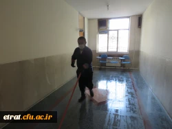 ضدعفونی کردن مرکز در جهت پیشگیری از ویروس کرونا 7