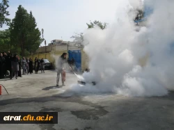 مانور آتش نشانی با حضور مسئول آموزش سازمان آتش نشانی 6