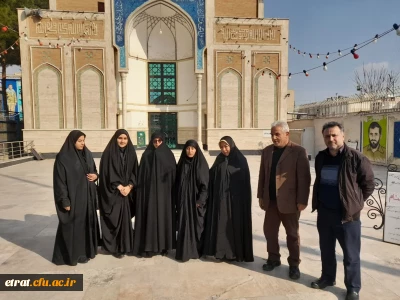 حضور مادر دانشجو معلم شهیده فائزه رحیمی در حرم مطهر شهدای گمنام شهرک واوان 