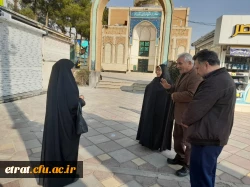 حضور مادر دانشجو معلم شهیده فائزه رحیمی در حرم مطهر شهدای گمنام شهرک واوان  3