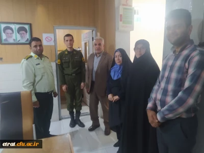 حضور رئیس و کارمندان مرکز عترت به مناسبت روز نیروی انتظامی در کلانتری واوان